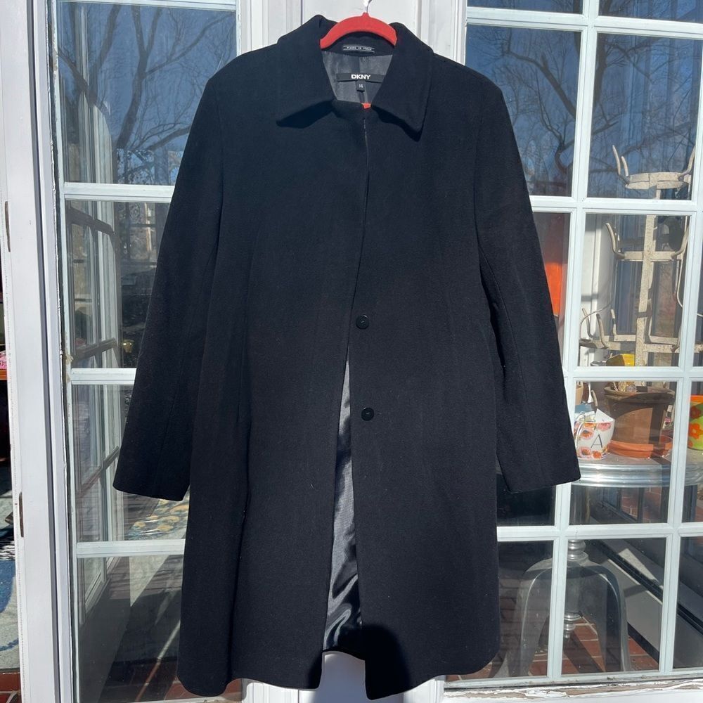 DKNY Wool Long Coat - Picture 2 of 7